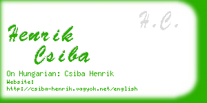 henrik csiba business card